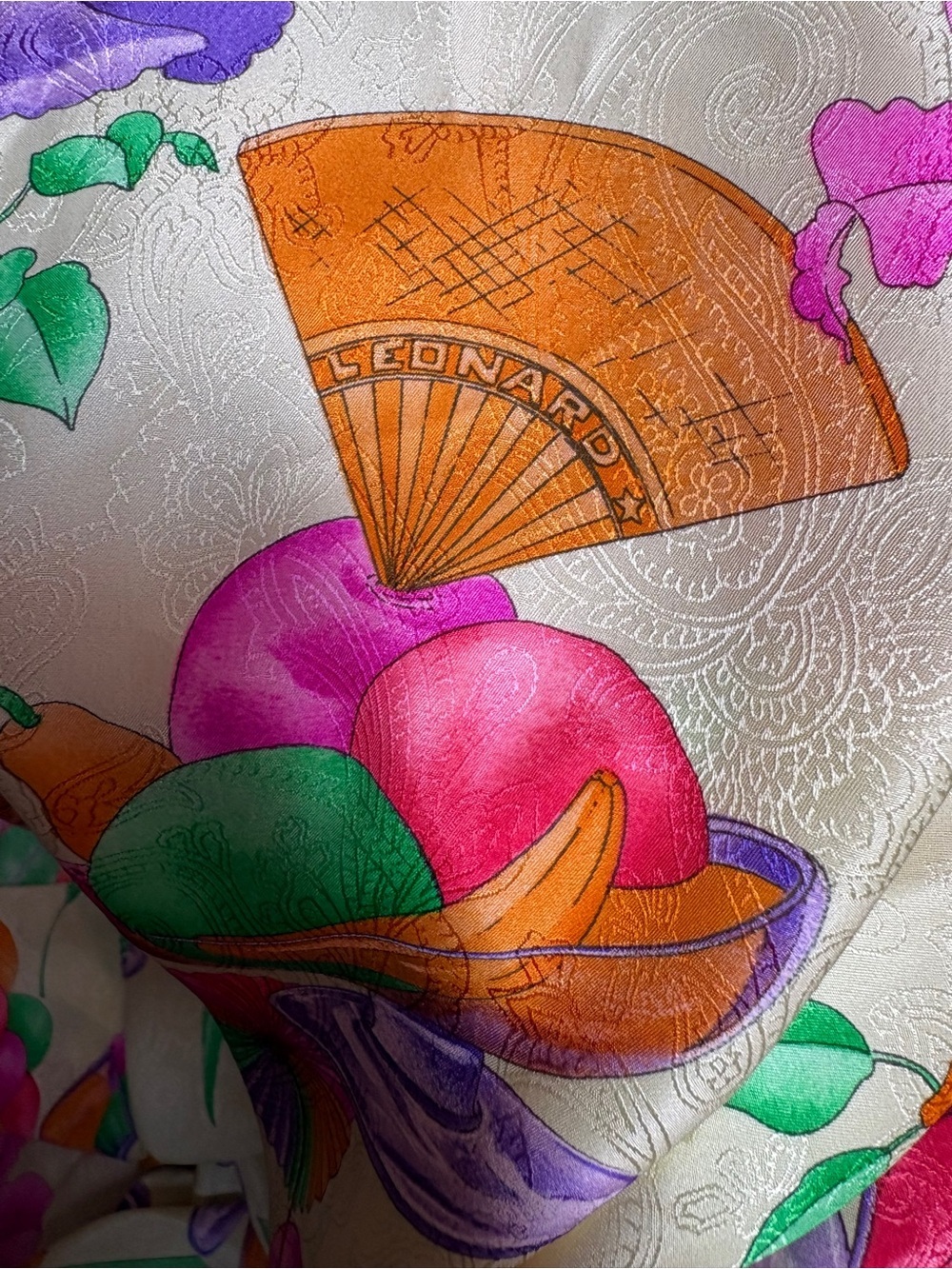 RARE Collectable Silk Leonard Paris Fabric (2 yards) - Picture 8 of 11